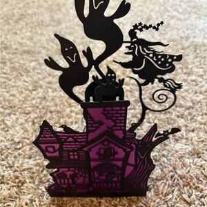 PartyLite Black and Purple Halloween Candle Holder